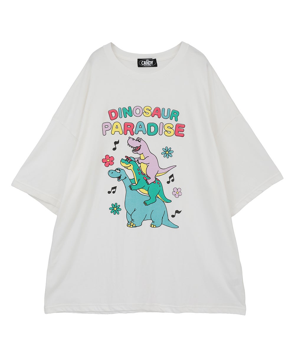 DINOSAUR PARADISE BIG BIG TEE | Candy Stripper（キャンディ