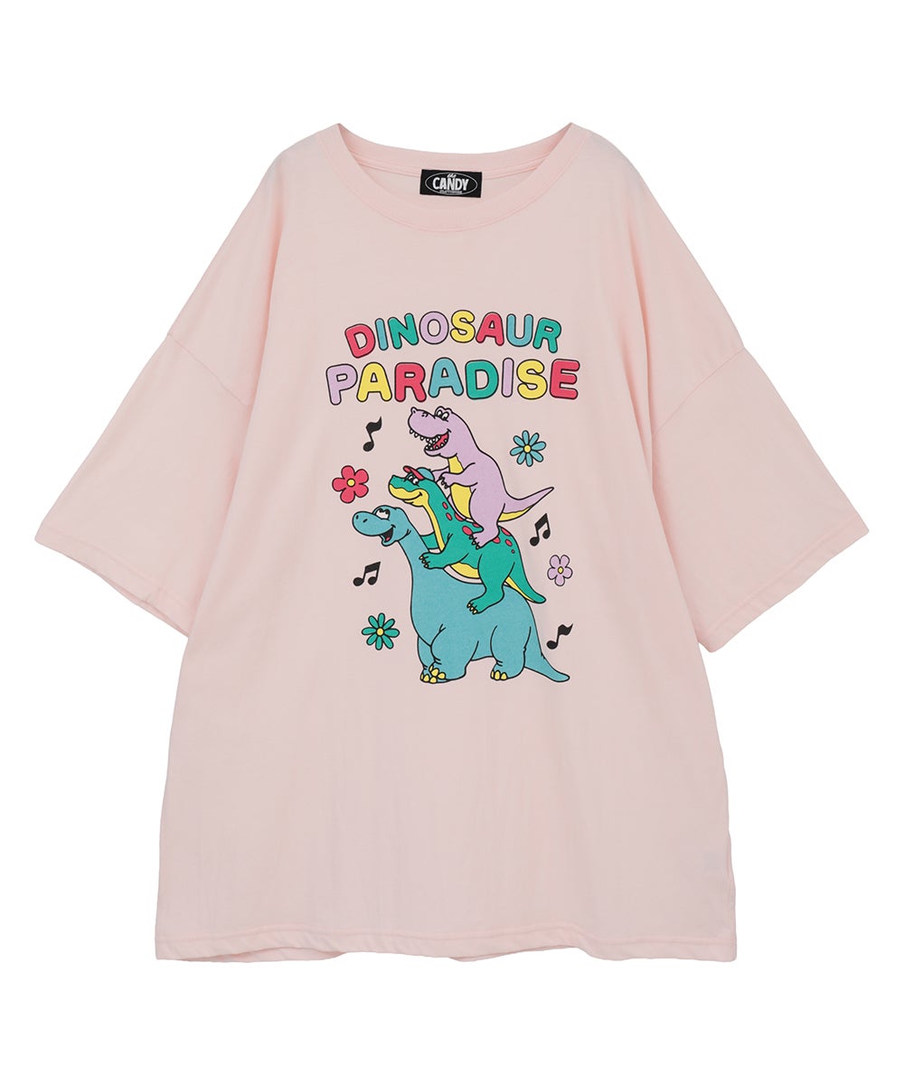 DINOSAUR PARADISE BIG BIG TEE | Candy Stripper（キャンディ