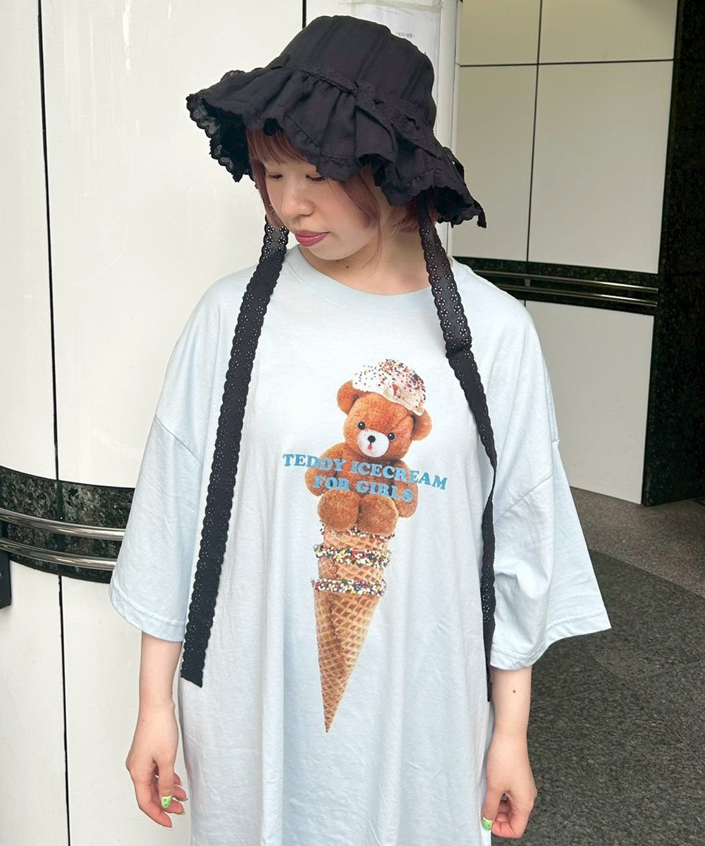 TEDDY ICE CREAM BIG BIG TEE | Candy Stripper（キャンディ