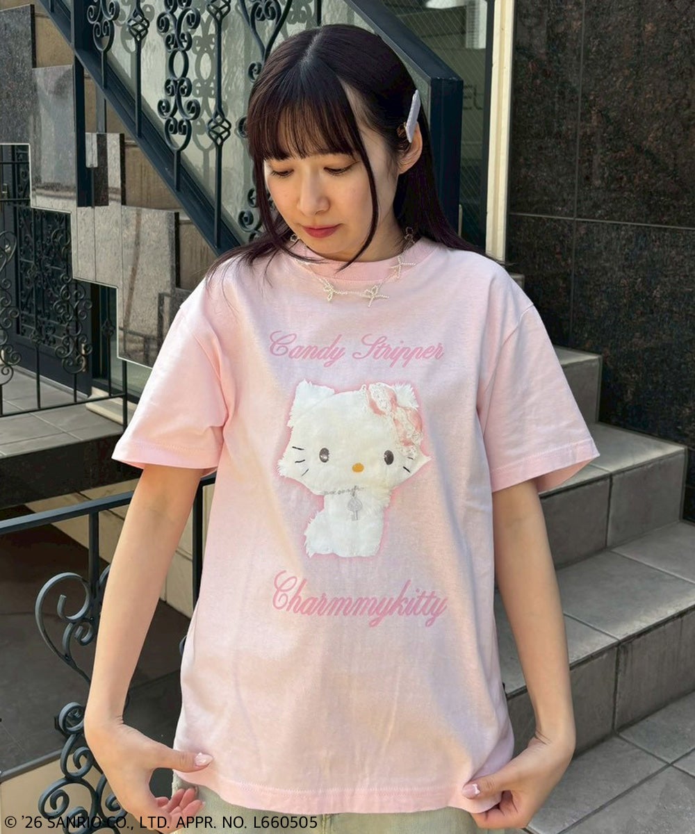 CHARMMYKITTY】PHOTO TEE | Candy Stripper（キャンディ ストリッパー
