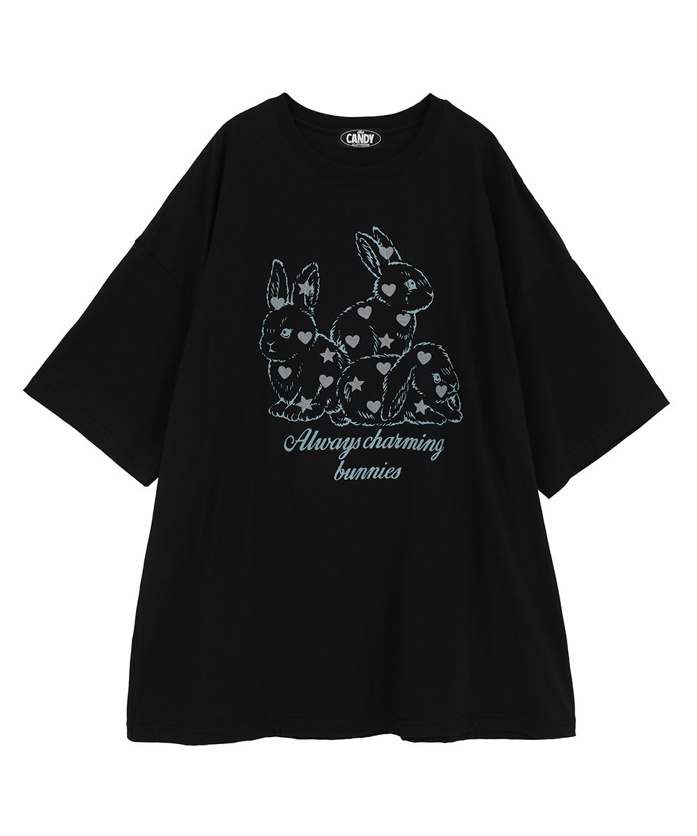 BUNNIES BIG BIG TEE | Candy Stripper（キャンディ ストリッパー