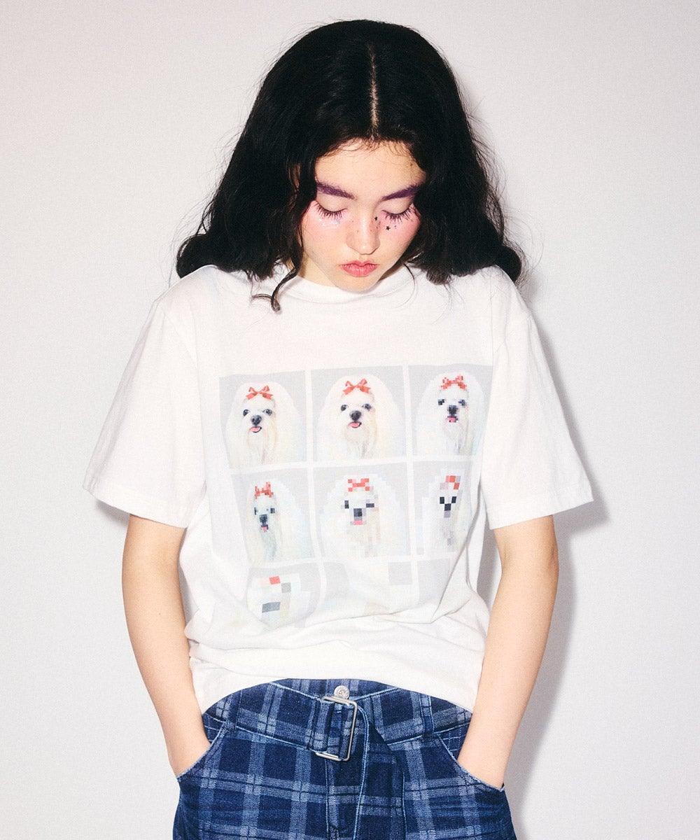 SHIH TZU LOW PIXEL TEE | Candy Stripper（キャンディ ストリッパー
