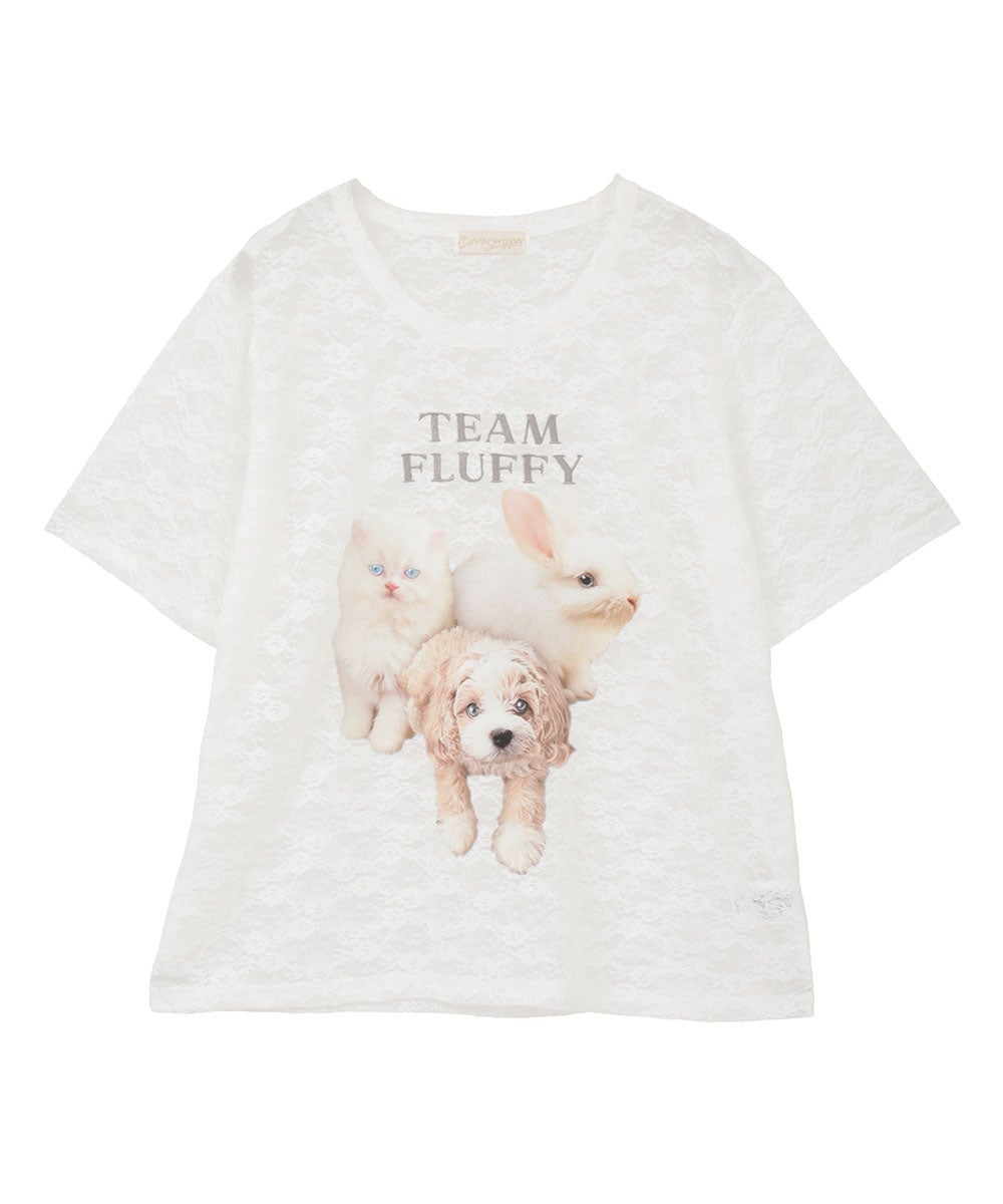 ANIMAL PRINT LACE TEE | Candy Stripper（キャンディ ストリッパー