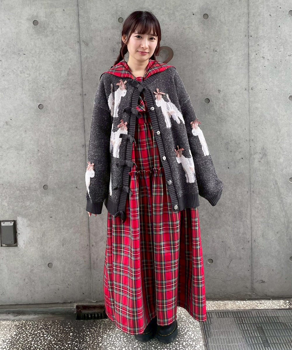 DOG RIBBON KNIT CARDIGAN | Candy Stripper（キャンディ ストリッパー