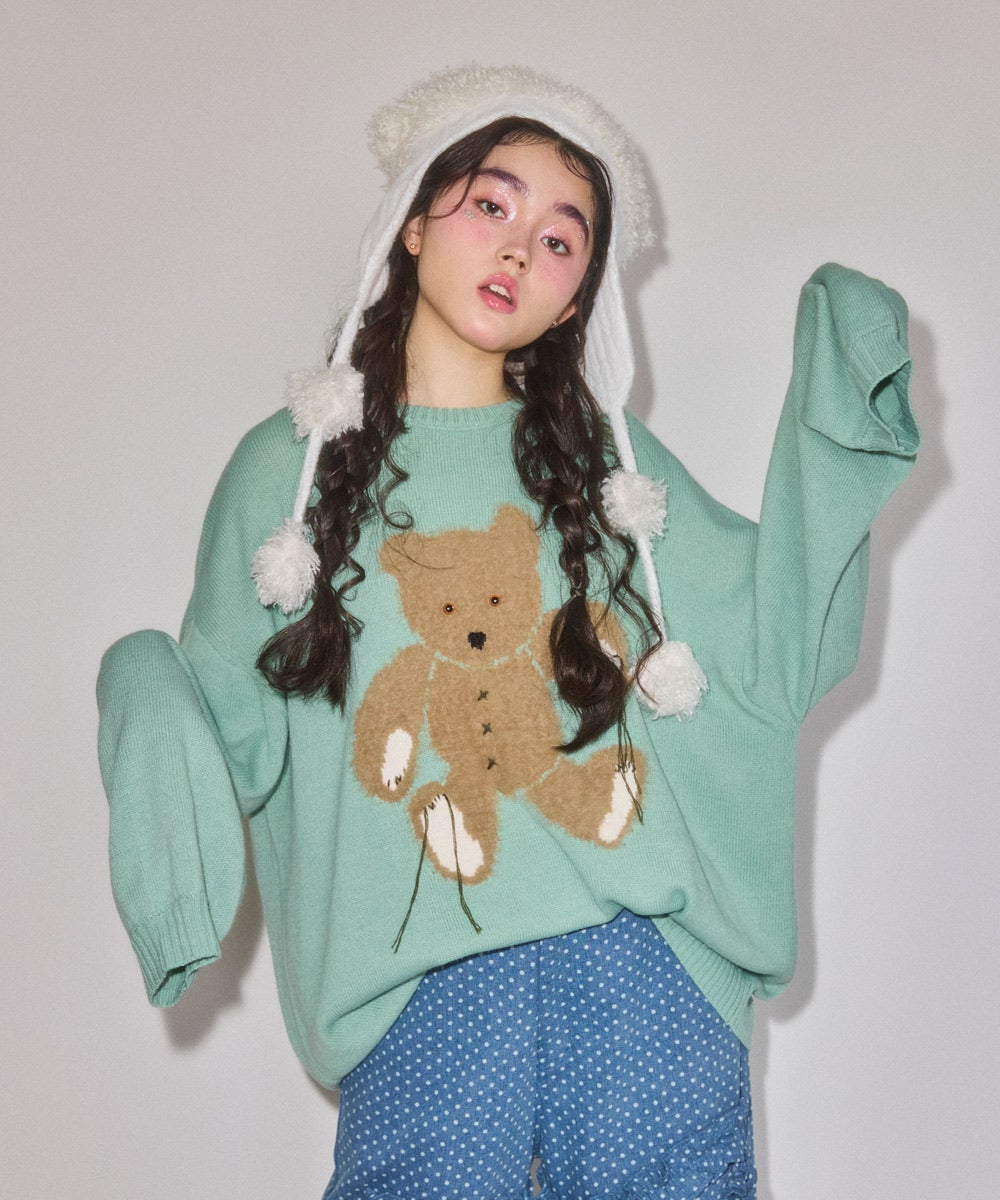 candy stripper HILARIOUS BEAR ニット FLUFFY BEAR KNIT | Candy Stripper（キャンディ ストリッパー