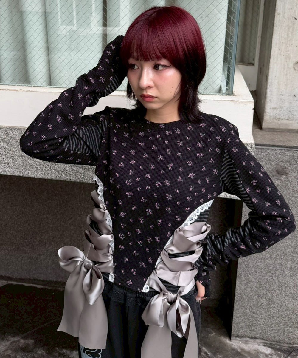 SHOULDER PAD FLOWER TOPS | Candy Stripper（キャンディ ストリッパー