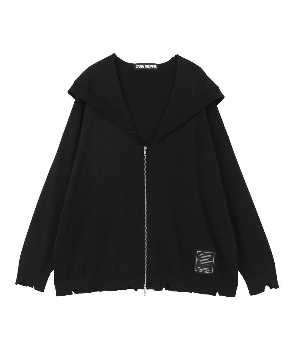 SAILOR ZIP KNIT CARDIGAN | Candy Stripper（キャンディ ストリッパー