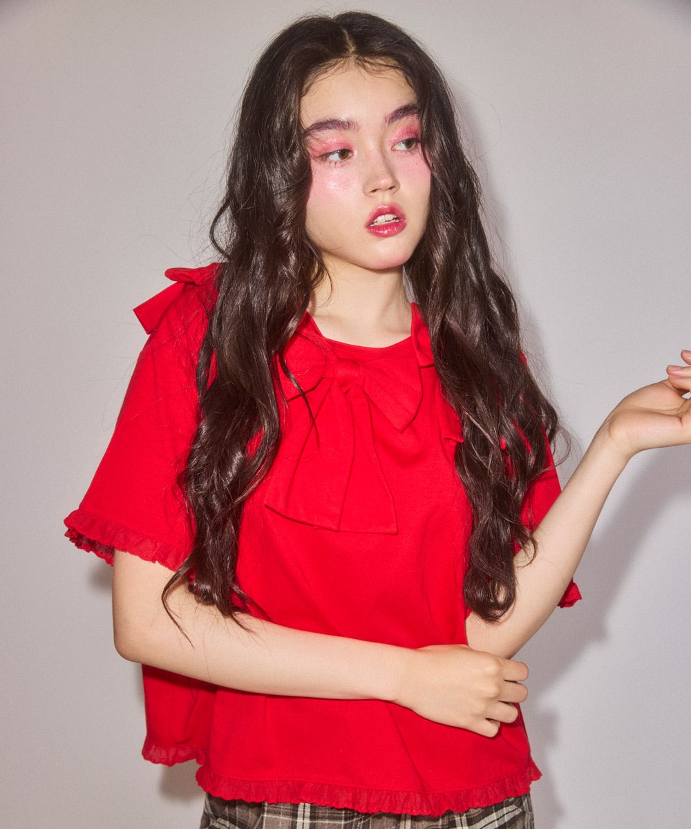 RIBBON COLLAR TOPS | Candy Stripper（キャンディ ストリッパー