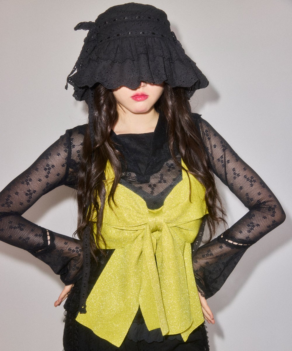 ☆Ribon★ページ BIG RIBBON KNIT BUSTIER | Candy Stripper（キャンディ ストリッパー