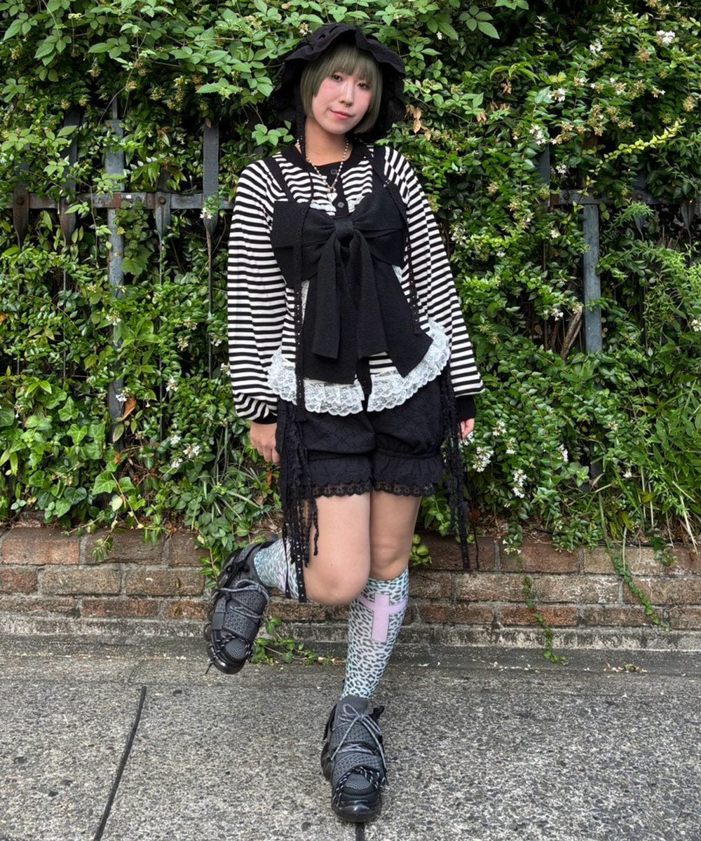 BIG RIBBON KNIT BUSTIER | Candy Stripper（キャンディ ストリッパー