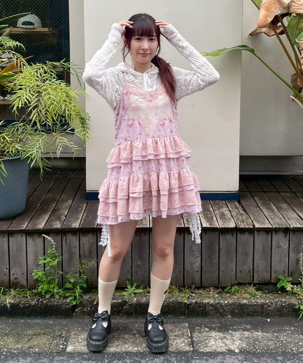 DEVIL HORN LACE HOODIE | Candy Stripper（キャンディ ストリッパー