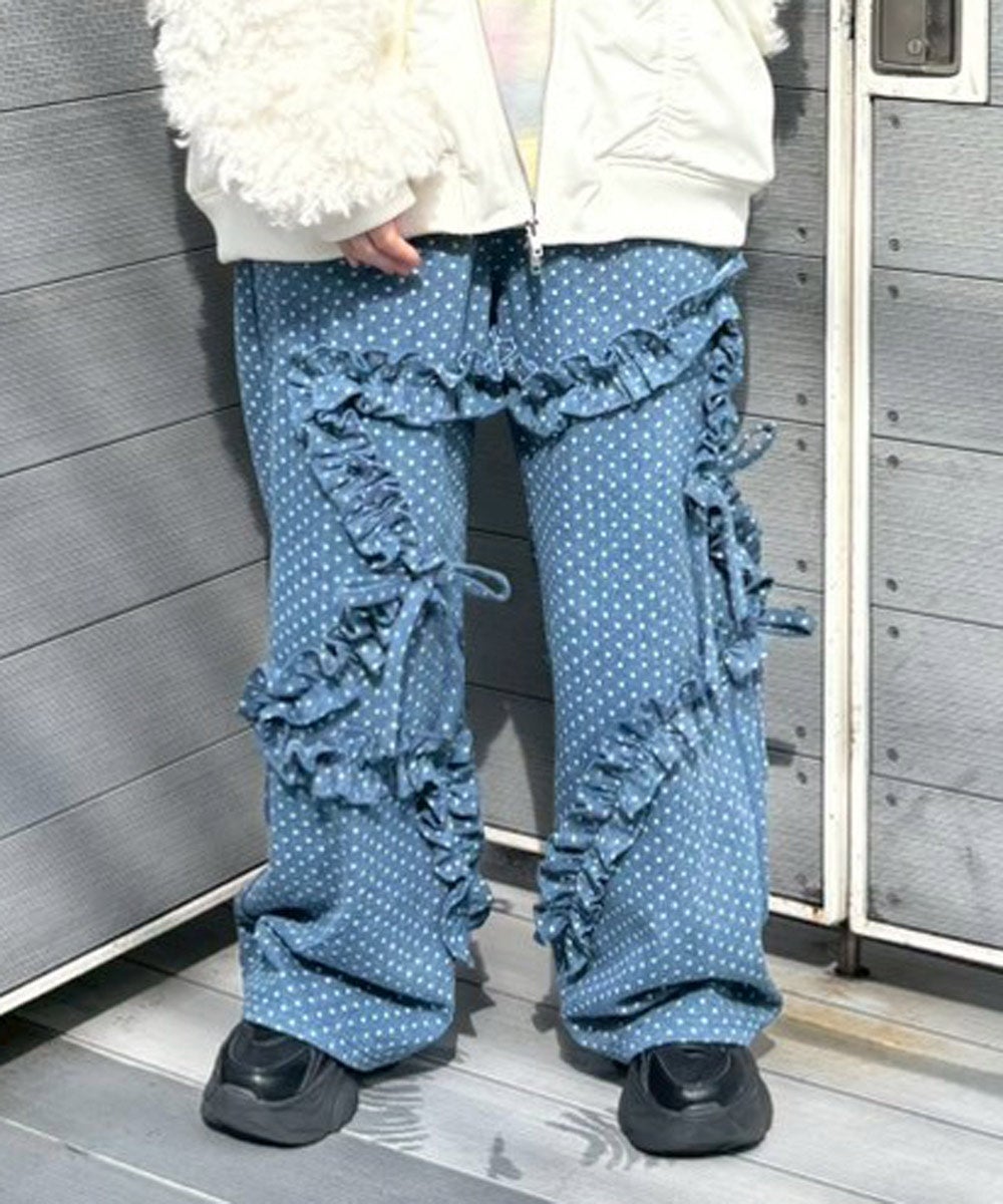 STAR FRILL DENIM PANTS | Candy Stripper（キャンディ ストリッパー