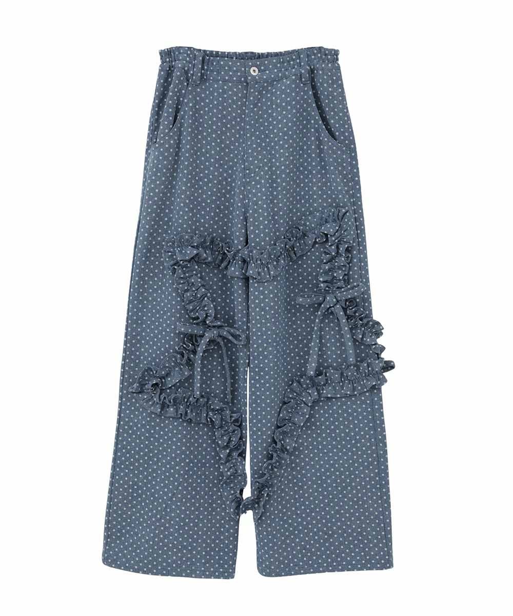 STAR FRILL DENIM PANTS | Candy Stripper（キャンディ ストリッパー