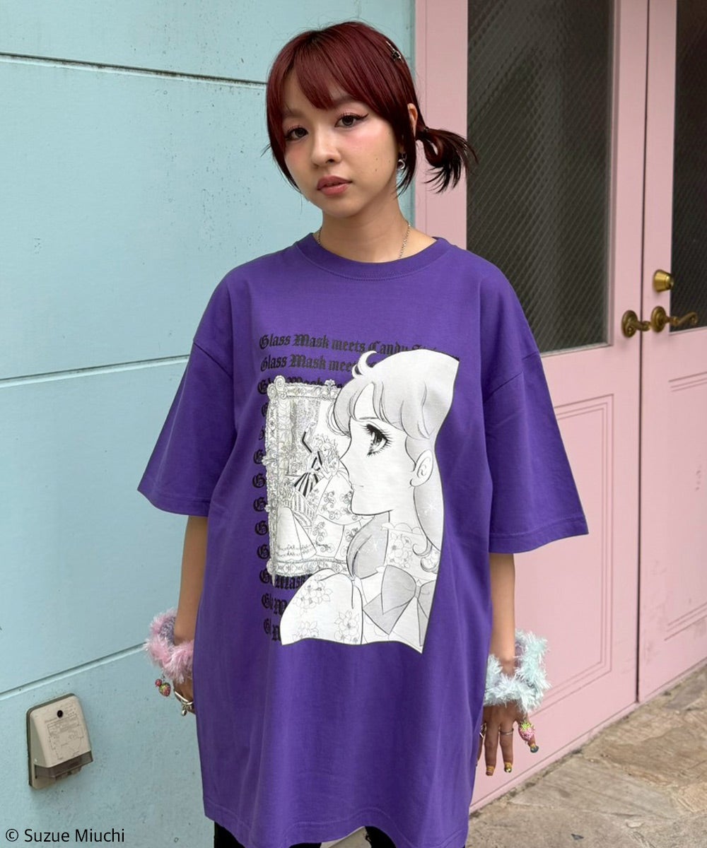ガラスの仮面】MAYA FACE BIG TEE | Candy Stripper（キャンディ