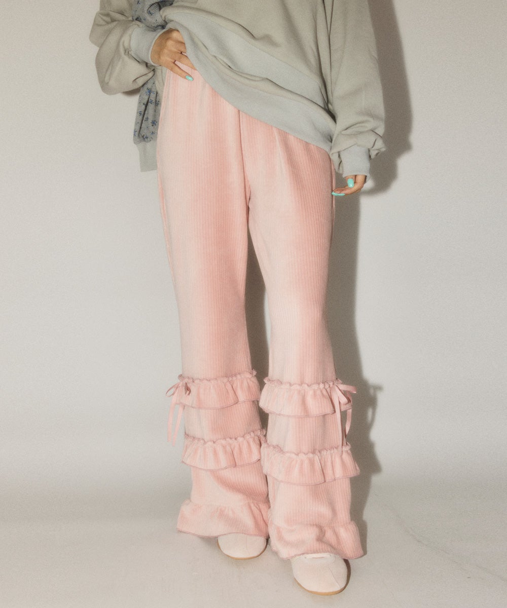 FRILL FLARE PANTS | Candy Stripper（キャンディ ストリッパー