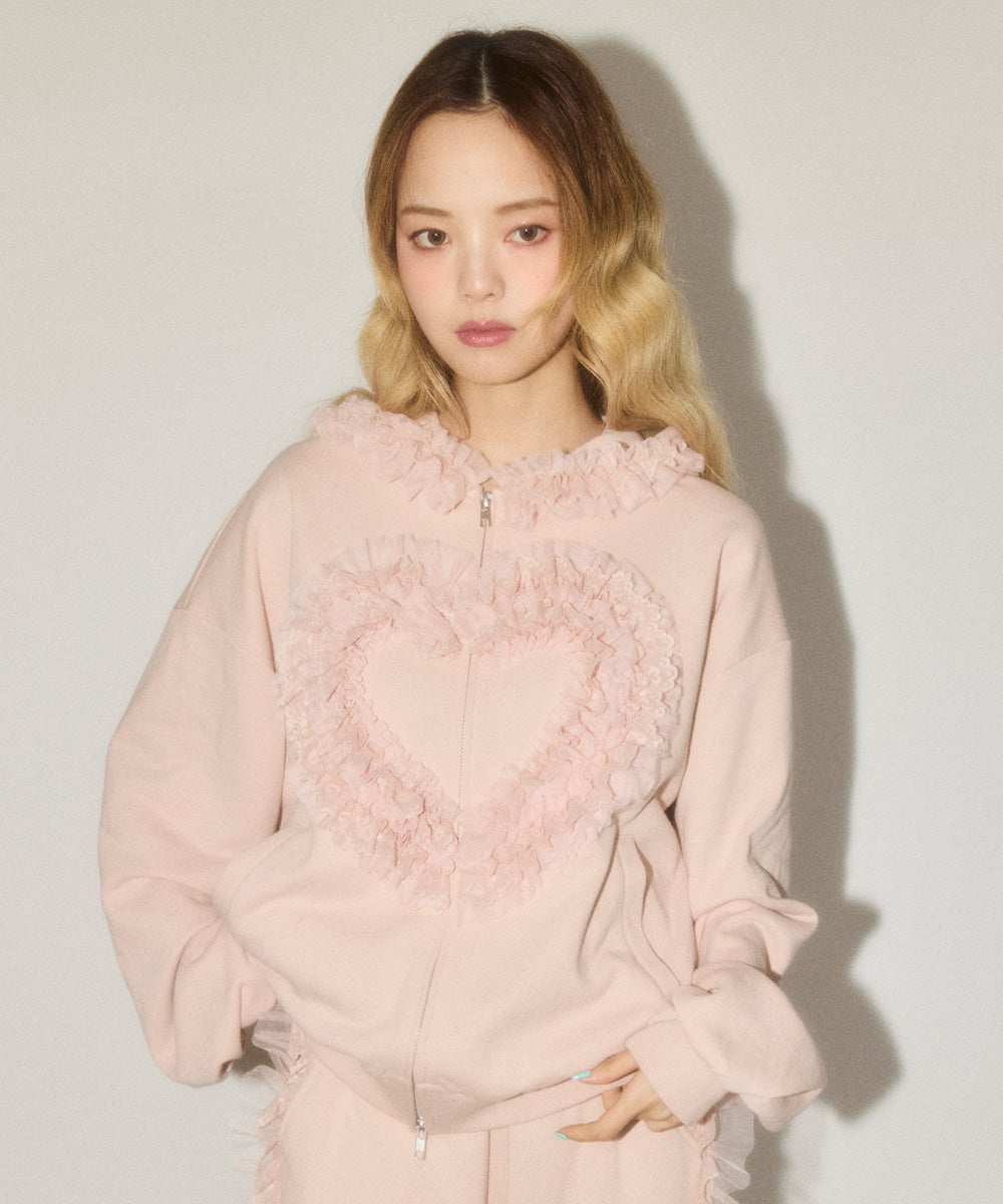 HEART FRILL HOODIE | Candy Stripper（キャンディ ストリッパー