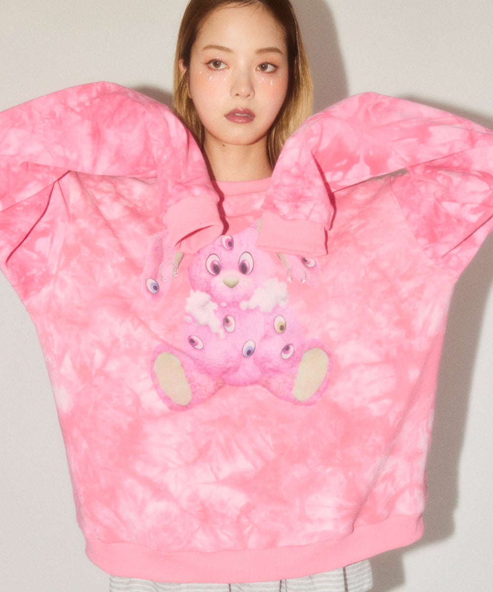 EYEBALLS BUNNY TIE DYE SWEAT | Candy Stripper（キャンディ