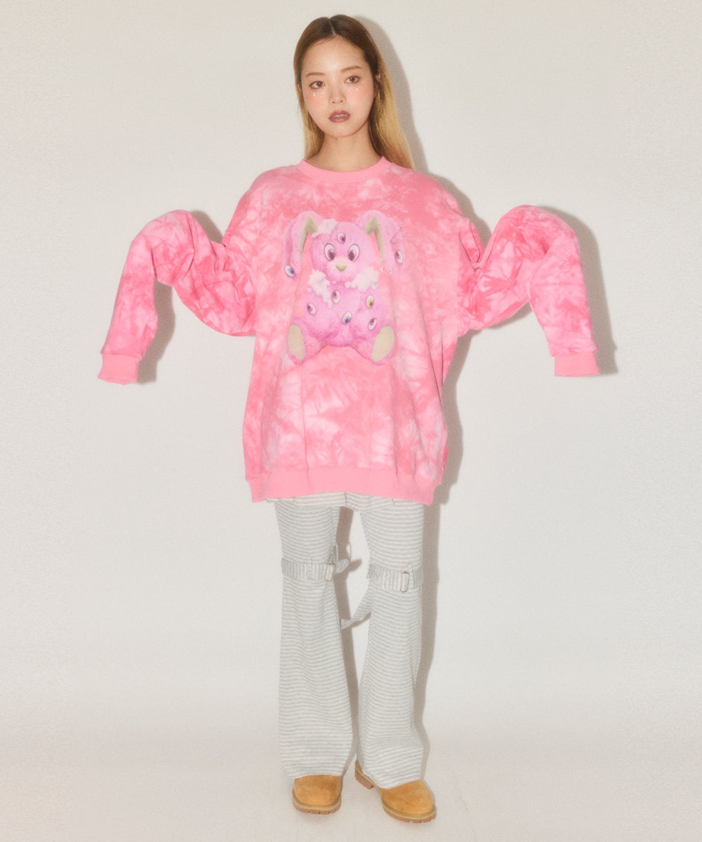 EYEBALLS BUNNY TIE DYE SWEAT | Candy Stripper（キャンディ